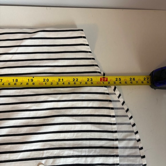 Frame Womens XS Sheila Shirt Black White Striped Boxy Rolled Cuff Sleeves - Picture 8 of 8